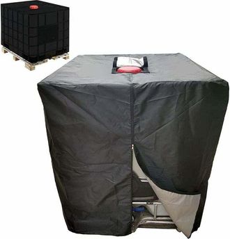 OEM B&acirc;che R&eacute;servoir Ibc - Polyester 210d - Antid&eacute;chirure Uv - Coupe-vent Fermeture &Eacute;clair - 116 X 100 X 120 Cm - 1 Pi&egrave;ce