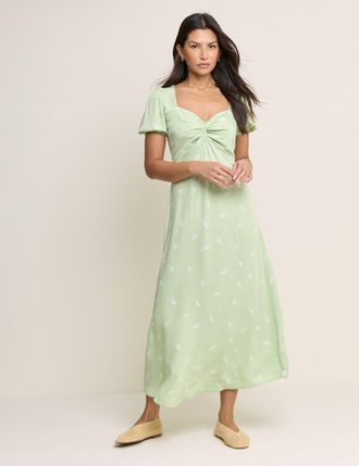 Nobody's Child Green Floral Tyla Midi Dress