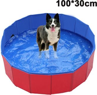 OEM 1 Piscine Pliable, Pvc Anti-rayures, Fond Antid&eacute;rapant, Trou De Drainage, Pour Chiens Chats Enfants