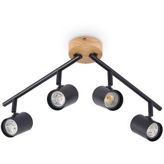 Lindby L&aacute;mpara De Techo xiomara En Negro Metal - Lindby