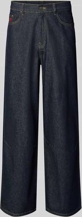 Karl Kani Wide Fit Jeans mit Logo-Stitching in Jeansblau, Gr&ouml;&szlig;e 28