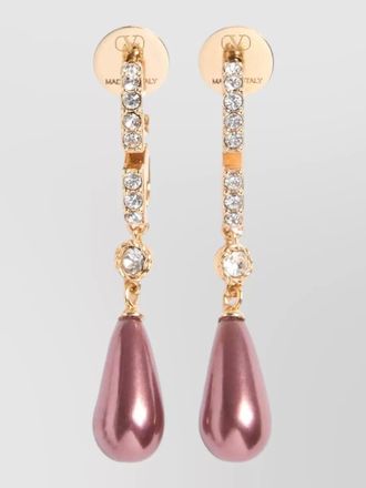 Valentino Garavani vlogo signature earrings swarovski pearls drop