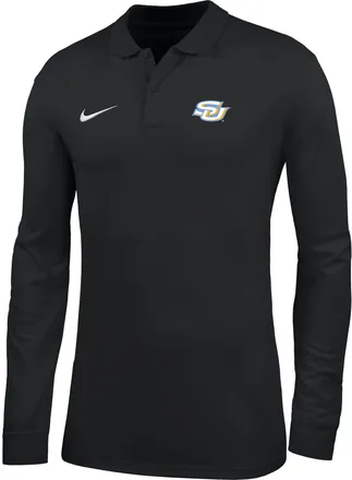 Nike Mens College (Southern University and A&M) Dri-FIT Long-Sleeve Polo in Black | ZM04PYSUAM26-BLK