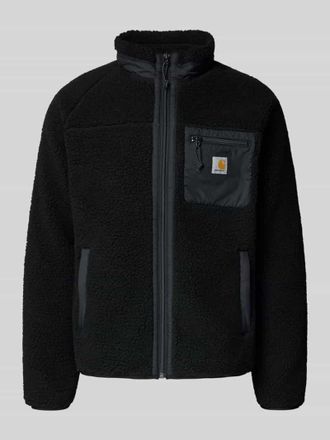 Carhartt Work in Progress Fleecejacke mit Brusttasche Modell PRENTIS LINER in Black, Gr&ouml;&szlig;e M