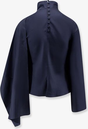 R&oacute;he Womens Shirt Silk Foulard Blue