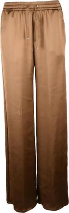 Herno Brown Polyester Satin Trackpants