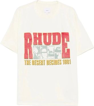 Rhude La camiseta The Desert Decides - Tops - Hombre - Blanco - 2XL