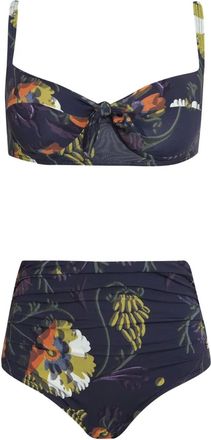 Brigitte Bikini a fiori - Nero