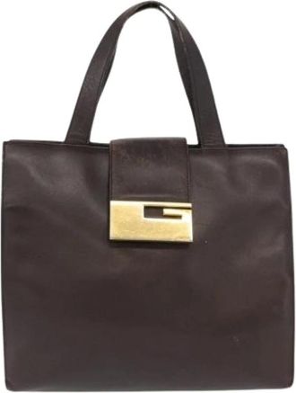 Gucci Pre-owned Handbags, female, Brown, Size: ONE SIZE Pre-owned Vintage Handbag