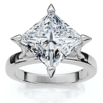 Pompeii3 Certified 3Ct Princess Cut Diamond Solitaire Engagement Ring 14k or Pt Lab Grown