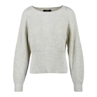Twinset Actitude Kort Sweater - Dames - Ronde hals truien - Grijs - S - Katoen - Truien & Vesten