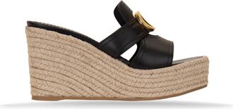 Dior Wedges - Dames - Sleehakken - Zwart - 38 1/2 EU - Leer - Schoenen