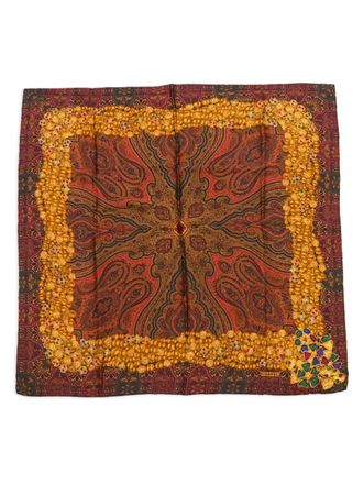 Chanel 1990s paisley-print scarf - women - Silk - One Size - Red