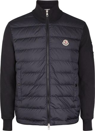 Moncler Quilted Hooded Cotton-blend Jacket - Navy - XL