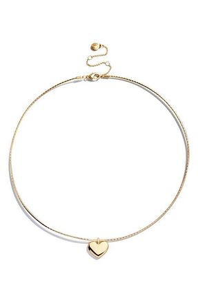 BaubleBar Jelane Heart Pendant Necklace in Gold at Nordstrom