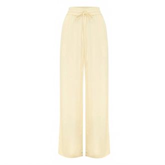 Dear John Denim Womens Zahara Wide Leg Pants In Pale Yellow