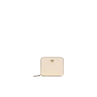 Pinko Wallets & Cardholders, female, Beige, Size: ONE SIZE Calf Leather Bos Taurus Wallet