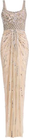 Jenny Packham Elixir jurk verfraaid met pailletten - Beige