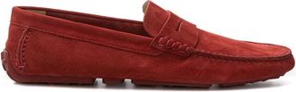 Bally Bordeaux Su&egrave;de Penny Loafer - Heren - Loafers - Rood - 42 EU - Su&egrave;de - Schoenen