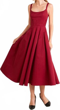Flying Tomato Woven Midi Dress In Red