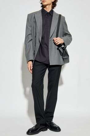 Emporio Armani Monogrammed Shirt, Mens, Black