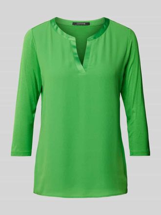 Comma T-Shirt mit 3/4-Arm in Gruen, Gr&ouml;&szlig;e 34
