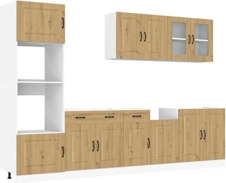 vidaXL Vidaxl - Mueble de cocina Kalmar 7 piezas artesanal roble