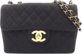 Chanel Pre-owned Vintage Schoudertas - Dames - Vintage Schoudertas - Zwart - ONE Size - Katoen - Vintage