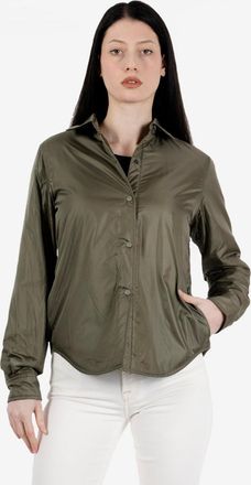 Aspesi Giacca camicia in nylon oliva