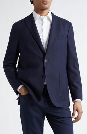 Boglioli K-Jacket Virgin Wool Hopsack Sport Coat in Navy at Nordstrom, Size 48 Us