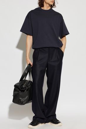 Jil Sander T-shirt With Printed Logo, Mens, Navy Blue