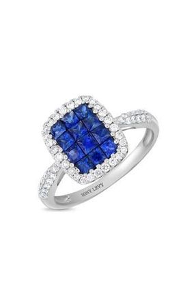 Bony Levy El Mar Diamond & Blue Sapphire Ring in 18K White Gold at Nordstrom Rack, Size 4.5