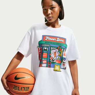 Nike Womens Oversized Graphic T-Shirt in White | IH7715-100