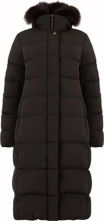 Moorer Zagara-Kn Abrigo Largo de Plumas - Coats - Mujer - Marr&oacute;n - S