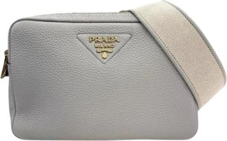 Prada Pre-owned Cross Body Bags, unisex, Gray, Size: ONE SIZE Pre-owned Vintage Shoulder bag