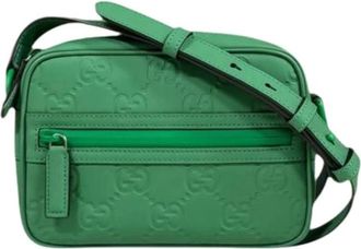 Gucci Pre-owned Rubber Cross Body Bag - Dames - Vintage Schoudertas - Groen - ONE Size - Vintage