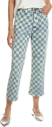 The Great. The Hero Indigo Check Stamp Jean