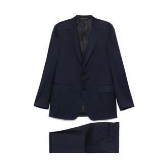 Canali Midnight Blue Pak met achterste ventilatieopeningen - Heren - Business pakken - Blauw - 2XL - Kostuums