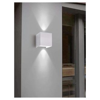 Trade Shop Trade Shop Traesio - Trade Shop - Applique Doppia Emissione Led Cob 12w Esterno Bianco Luce 4000k 3000k 6500k Es46