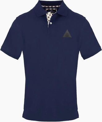 Aquascutum Mens Collared Neck Short Sleeve Polo Shirt - Navy - Size: 2X large