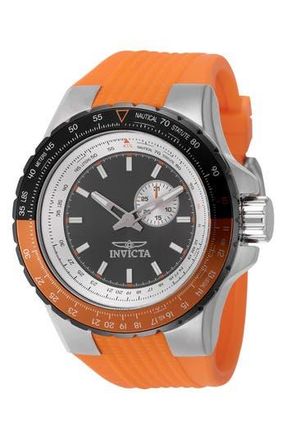 Invicta 49732 Aviator Watch in Gunmetal/Orange at Nordstrom Rack