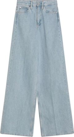Calvin Klein Wide Jeans, female, Blue, Size: W26 Palazzo Style Denim Jeans