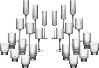 Bj&ouml;rn Borg Juego completo de vasos - 24 Piezas - Transparente