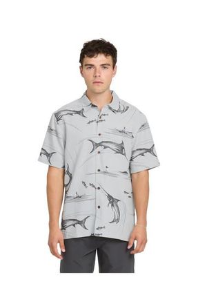 Quiksilver Fish On Short Sleeve Shirt in High Rise at Nordstrom, Size X-Large