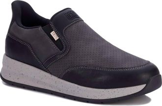 Drew Mens Caleb Slip On Shoes In Black Nubuk