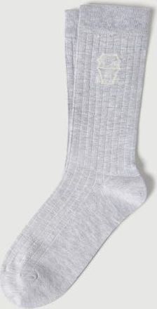 Brunello Cucinelli Cotton socks in Fog at Nordstrom, Size Xx-Large Eu