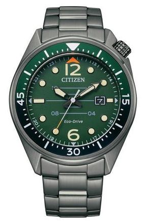 Citizen Eco Drive Three-Hand Quartz Stainless Steel Bracelet Watch, 43mm in Grey at Nordstrom Rack