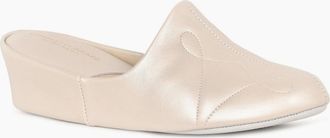 Relax Slippers Womens Dulcie Leather Ladies Slippers - Tan - Size: 5