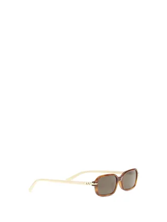 Valentino Garavani VG0047S Rectangular Acetate Sunglasses - Brown