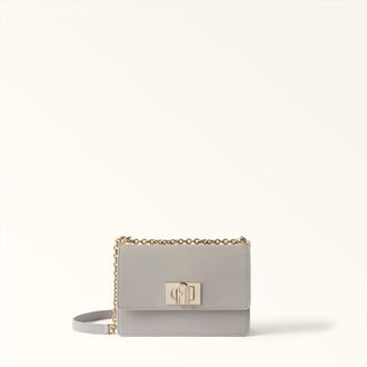 Furla 1927 Borsa A Tracolla Mini Stone Gray Grigio Pelle Stampata Donna